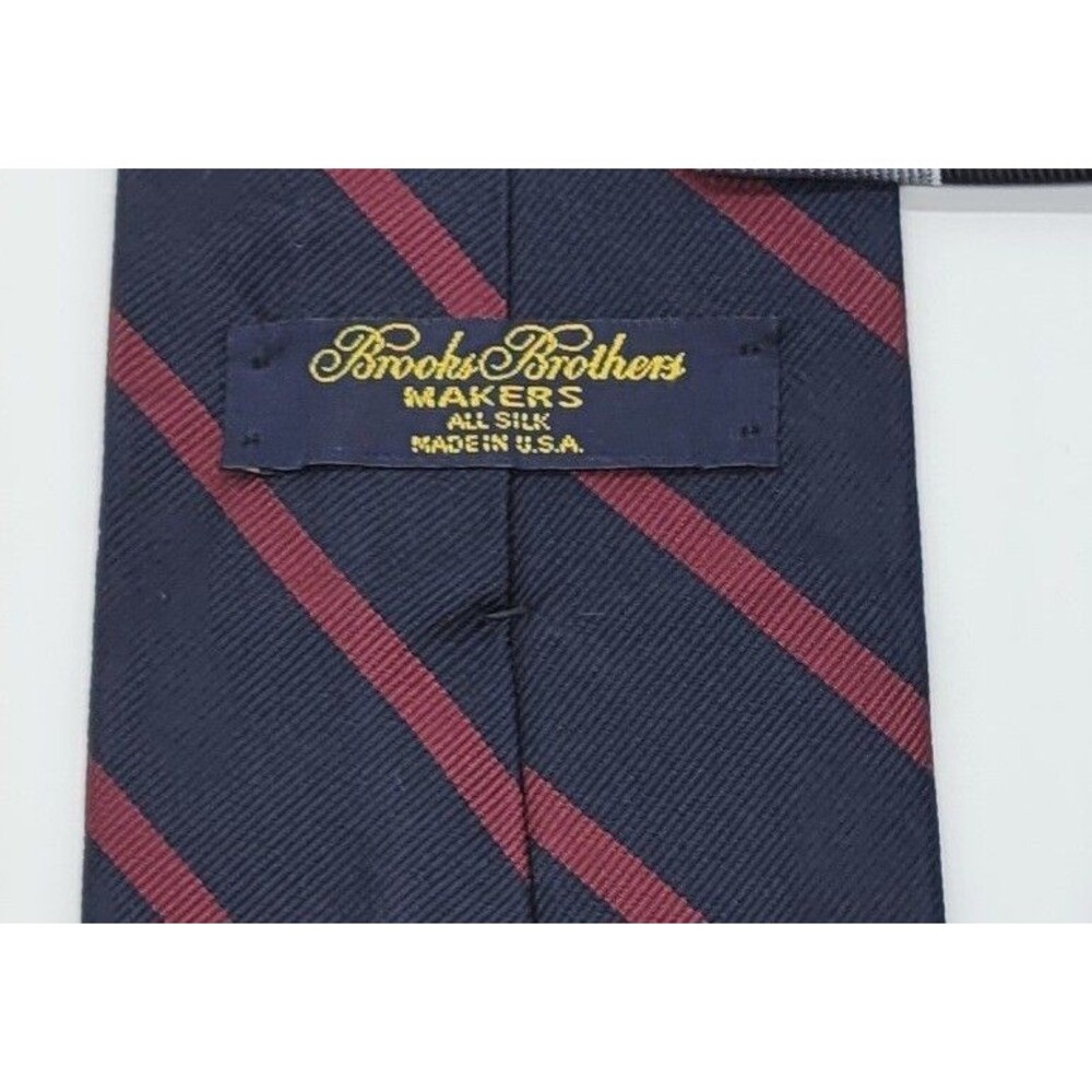 Brooks Brothers Tie Lot Makers Striped Silk Made In USA - Picture 4 of 14
